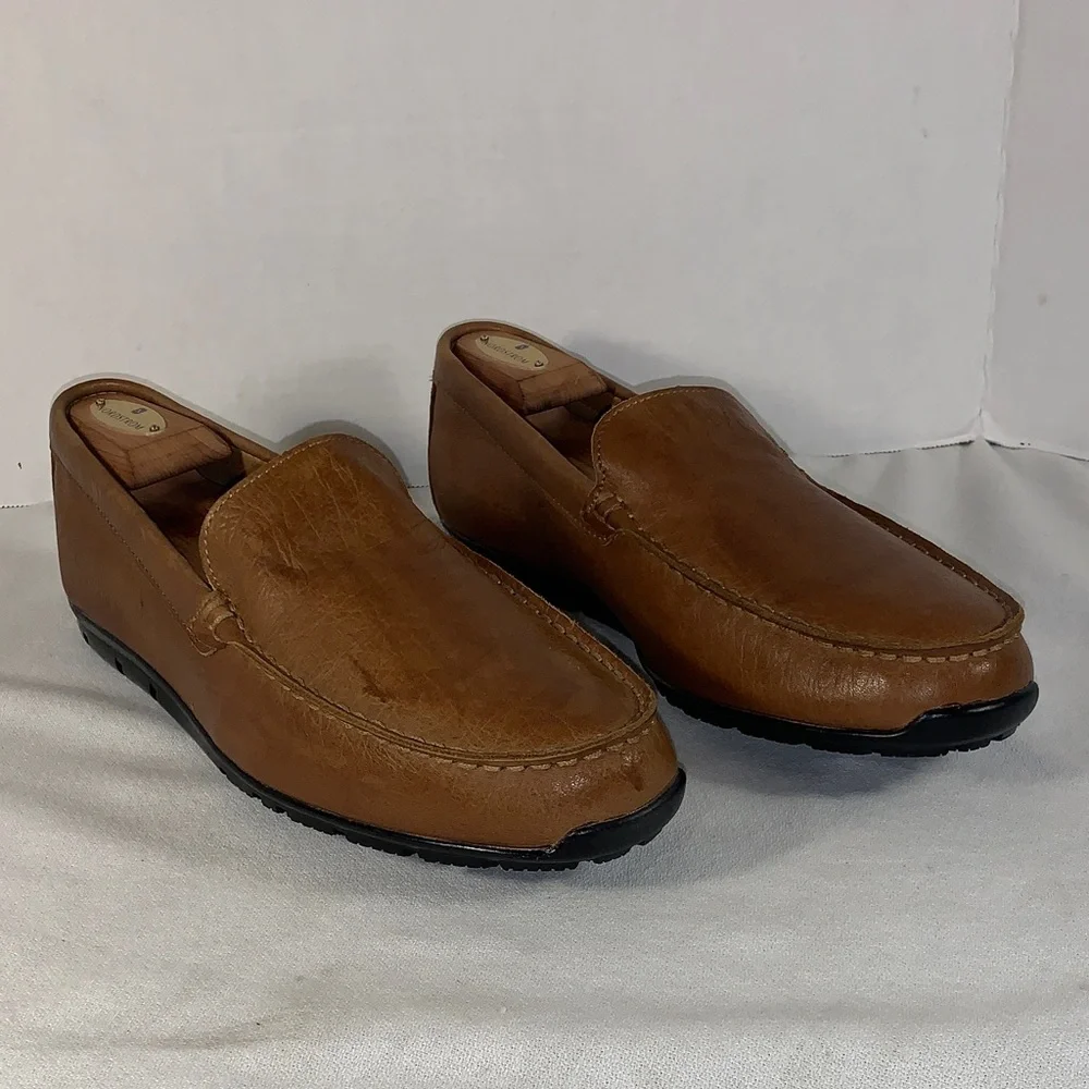 FootJoy Men’s Tan Leather Slip-On Driving Loafers